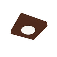 DECKENLEUCHTE - Dunkelbraun, Metall (15/15/4cm) - Lumicom