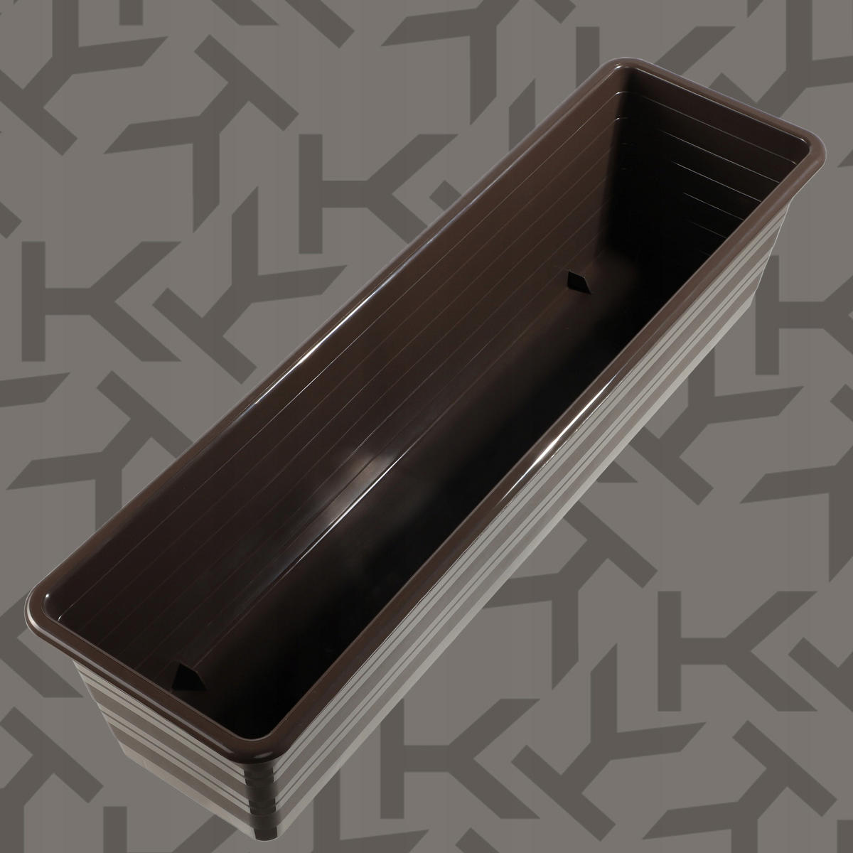 BALKONBLUMENTOPF 60 cm, Braun - Braun, Kunststoff (17/60cm) - KADAX