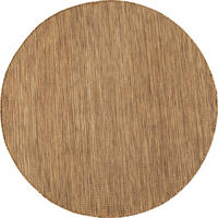 TEPPICH Flachgewebe, Outdoor, Fußbodenheizung-geeignet, VIGOLENO in Ockerbraun, Ø 80 cm - Braun, Textil (80/80cm) - KADIMA DESIGN