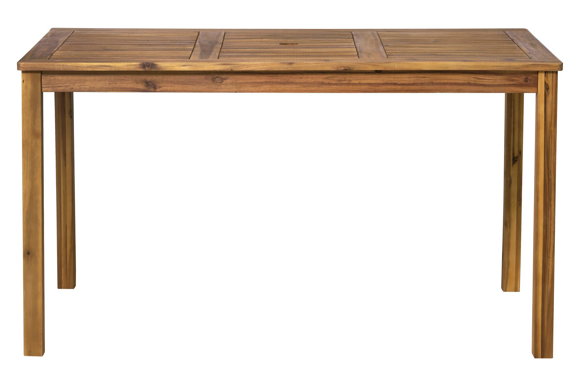 GARTENTISCH Akana mit Schirmloch - Akanzienholz geölt - 135x80 cm - Naturfarben, Holz (80/135/74cm) - TPFGarden
