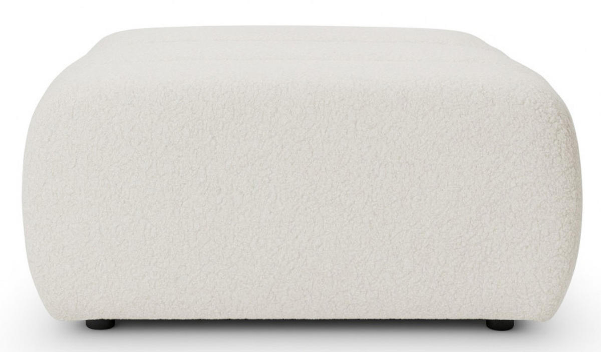 POUF Ecru ALOO Gepolstert Boucle Lambi - Weiß, Textil (82/41/75cm) - Sepro Meble