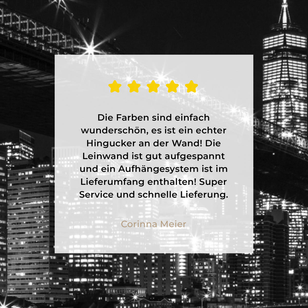 LEINWANDBILD New York - Brooklyn - Brücke Wandbilder 80x60 cm - Schwarz, Textil (80/60cm) - MuchoWow