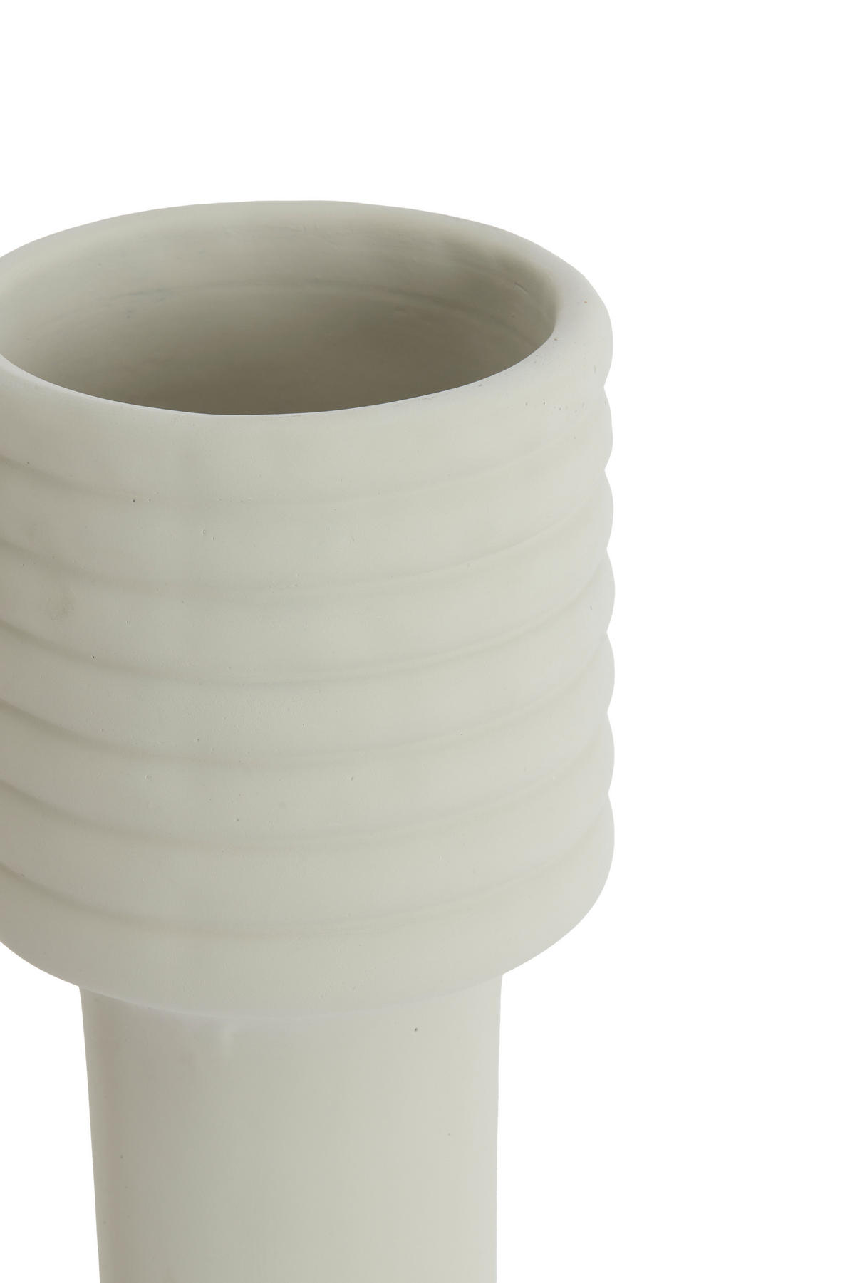 VAZE Sylva Weiß 17.5/17.5/40 cm - Weiß, Keramik (40cm) - Light & Living