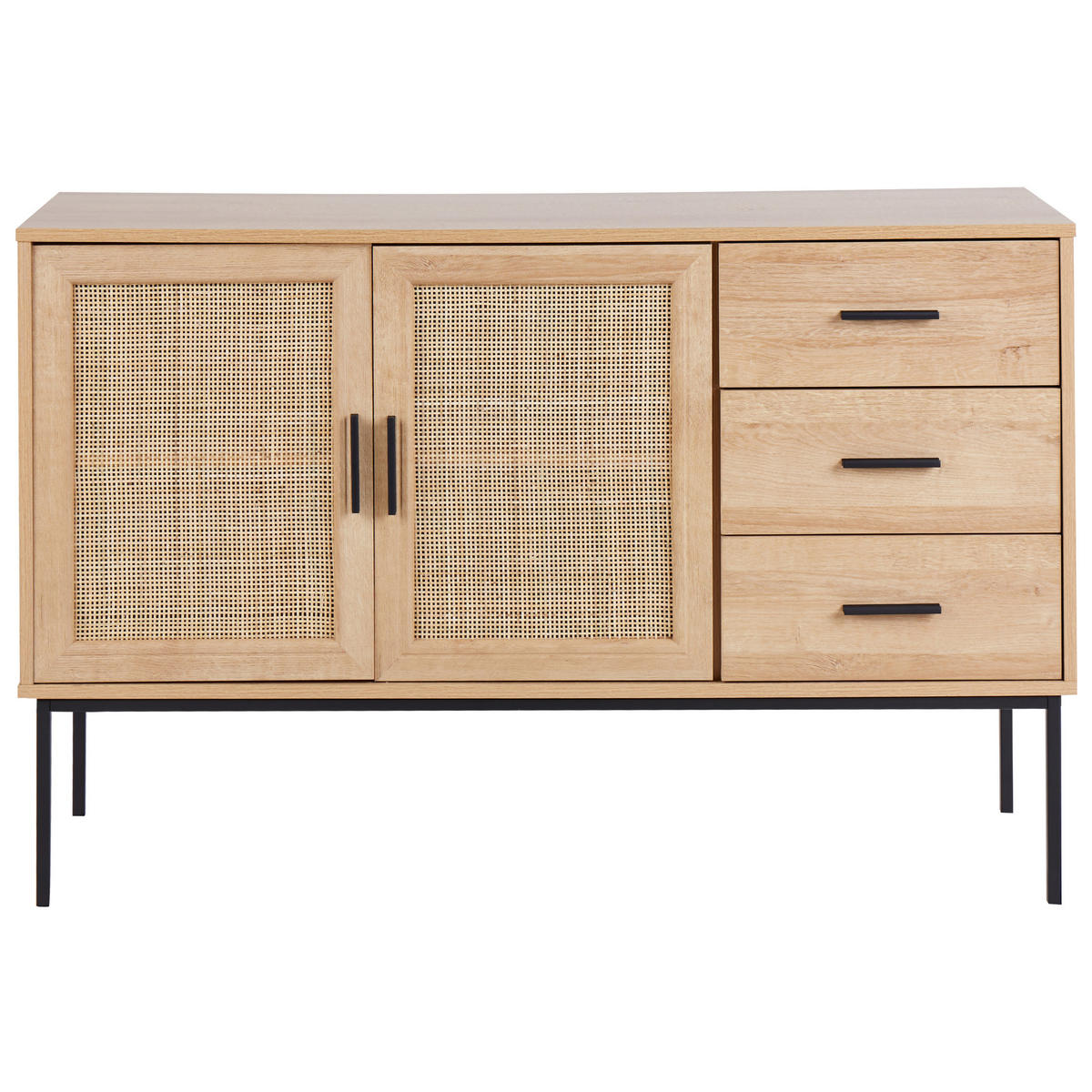 SIDEBOARD se 2 dveřmi Světle hnědý Pasco - hnědá, kompozitní dřevo (120/77/39cm) - Beliani