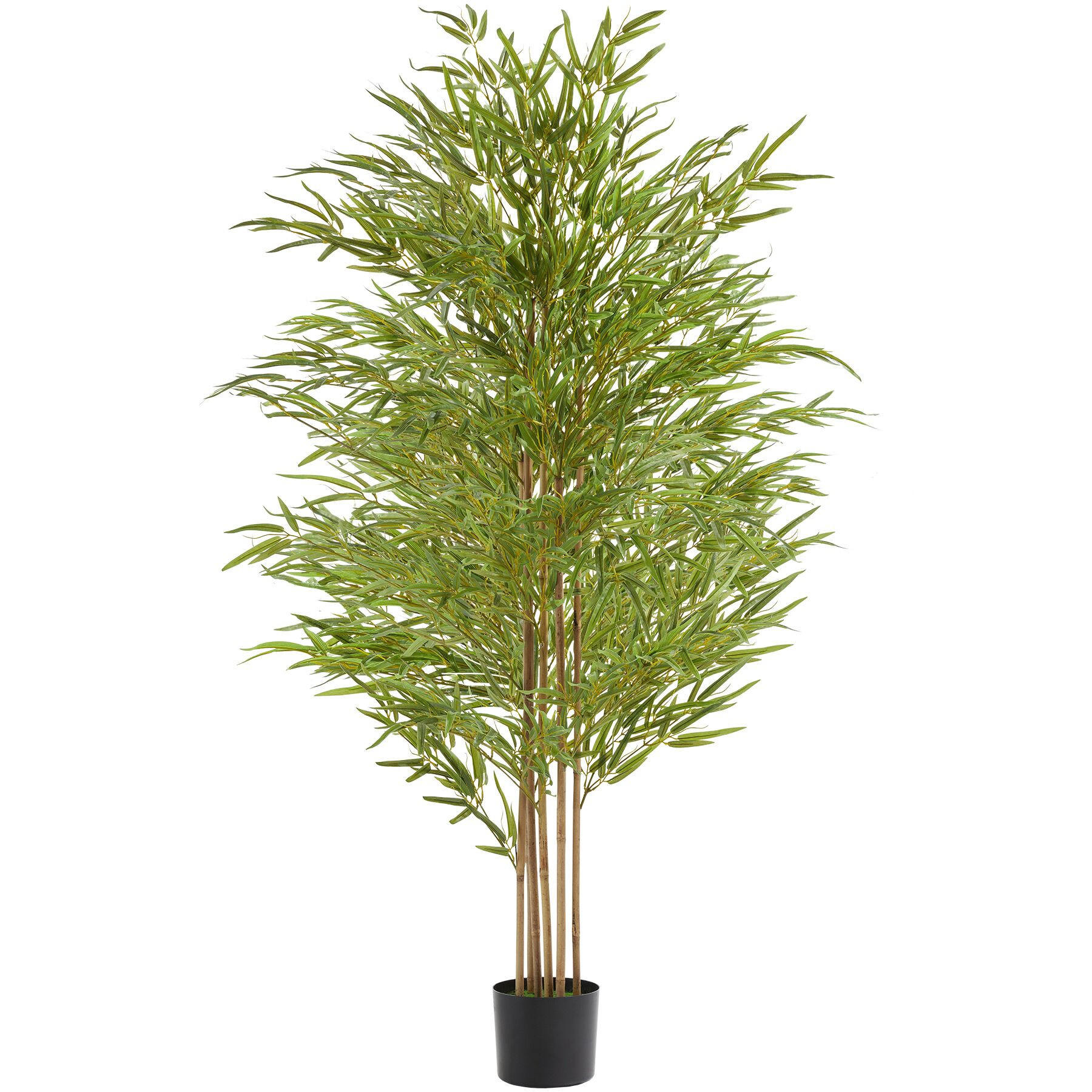 tectake Künstlicher-Bambusbaum Grün 180 cm