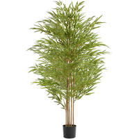 KÜNSTLICHER-BAMBUSBAUM Bambosa,stabiler Kunststoff-Blumentopf,grün - Grün, Kunststoff (180cm) - tectake