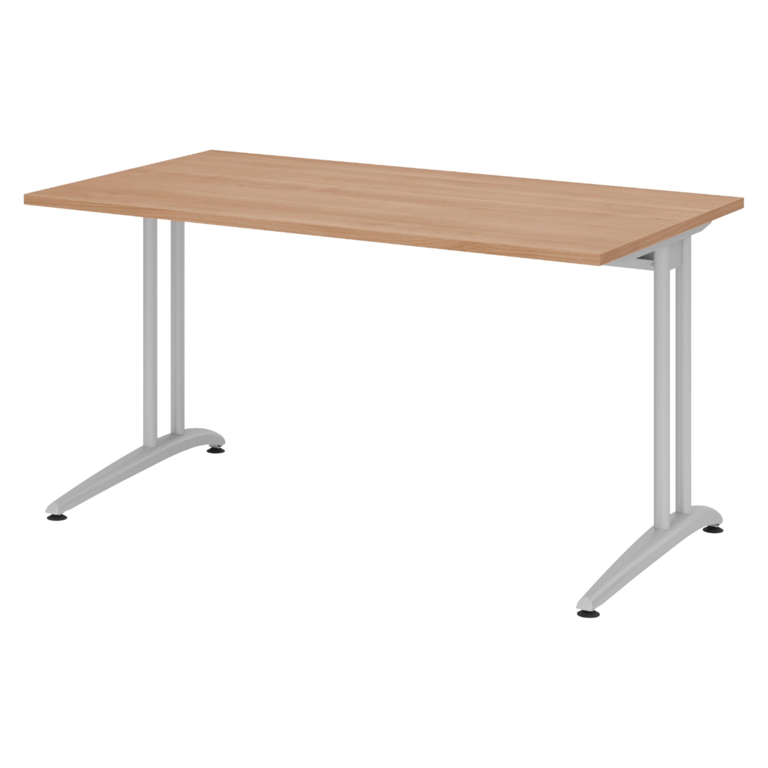 SCHREIBTISCH Serie-B 80/140/74 cm in Nussbaumfarben - Nussbaumfarben, Holzwerkstoff (80/140/74cm) - bümö