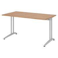 SCHREIBTISCH Serie-B 80/140/74 cm in Nussbaumfarben - Nussbaumfarben, Holzwerkstoff (80/140/74cm) - bümö