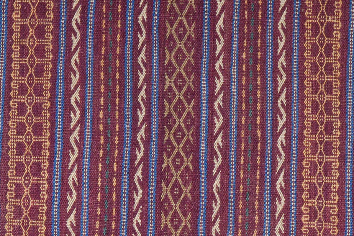 KELIM-TEPPICH handgewebt Kordi Violett, Beige 302/203 cm Schurwolle - Blau/Beige, Textil (203/302cm) - Looma