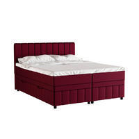 BOXBETT AVALON 160 x 200 cm mit Bettkasten und Topper - Rot - Rot, Holz - Panda Möbel