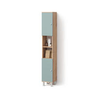 BADSCHRANK Fucino Goldkraft Eiche 30 x 190 cm - Eiche Wotan/Braun, Holzwerkstoff (30/190/30cm) - Livinity®