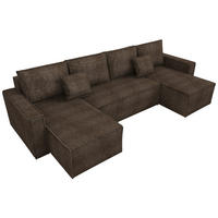 WOHNLANDSCHAFT Dexter U mit Schlaffunktion Braun Cord - Braun, Textil (310/80/141cm) - Bromarkt