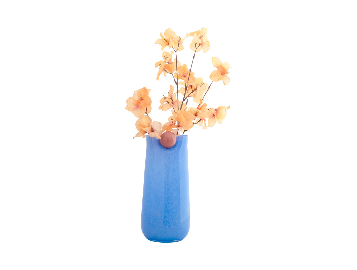 VASE Bolita Large Blau 16/16/32 cm - Blau, Glas (16/32cm) - Present Time