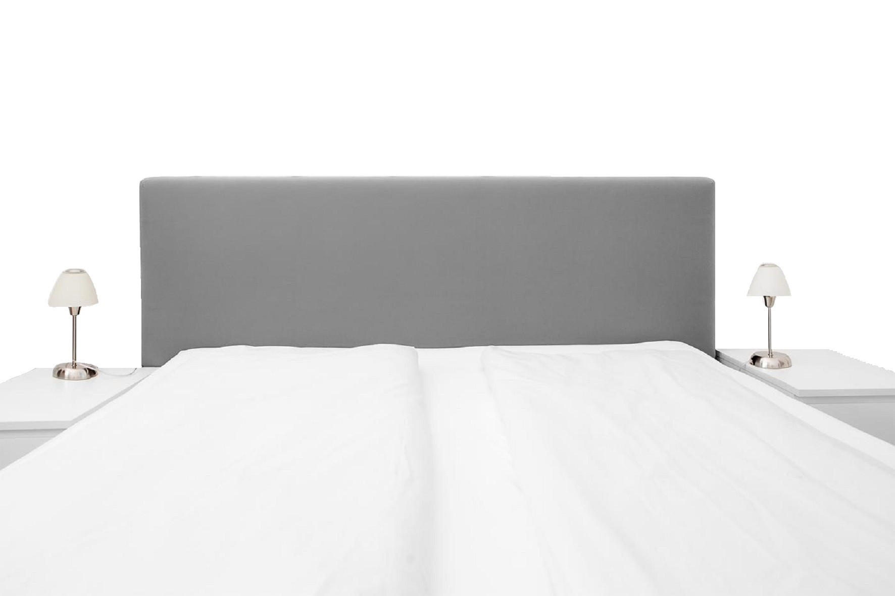 BOXSPRING-KOPFTEILBEZUG Housse Udo grau - Grau, Textil (140/200cm) - Magma Heimtexx