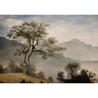 FOTOTAPETE italienische Landschaft 400 x 279 cm - Grün, Papier (400/279cm) - ESTAhome