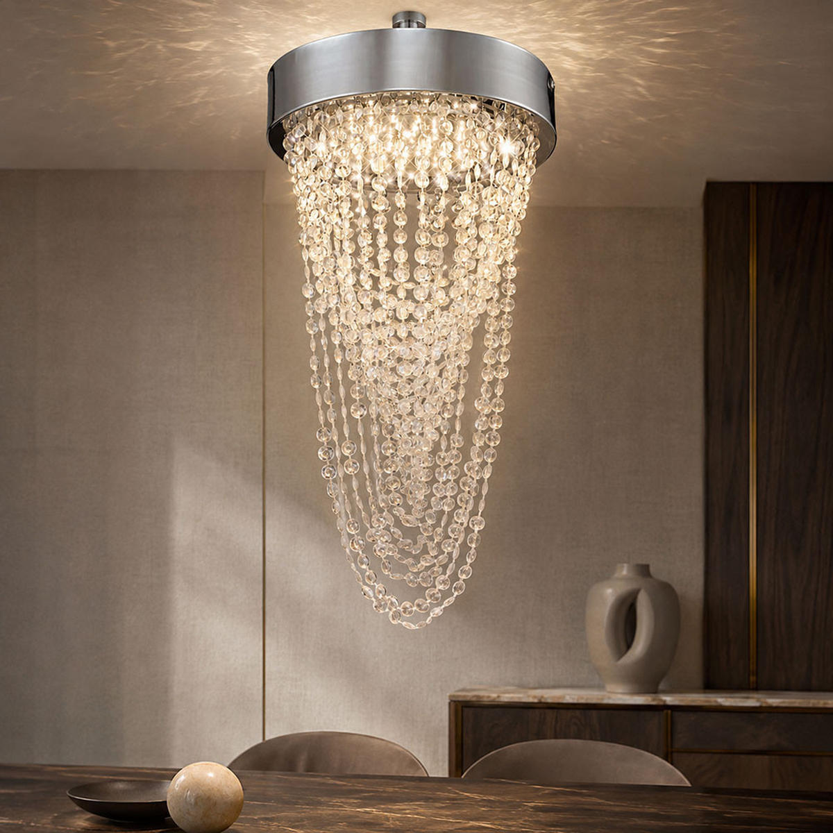 LED DECKENLEUCHTE KIRA - Klar, Metall (20/20/34cm) - Esto