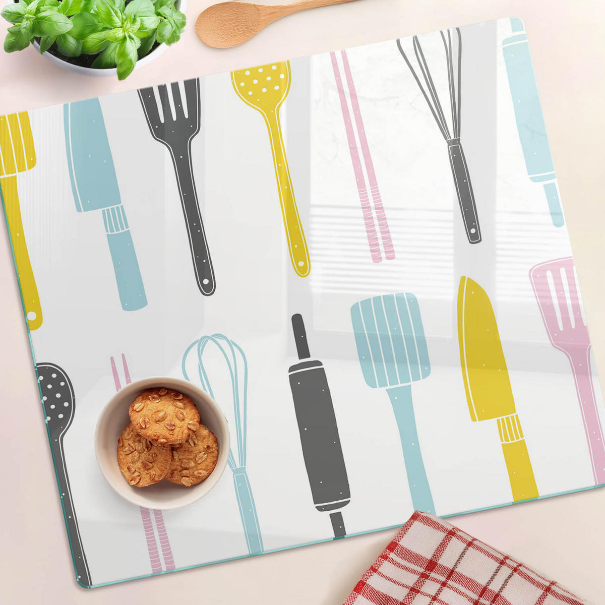 GLASPLATTE 60x52 cm Geschirr - Multicolor, Glas (60/0.4/52cm) - TULUP