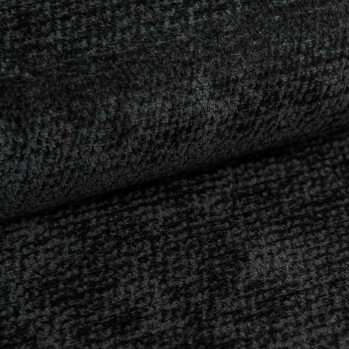 WOHNLANDSCHAFT ASPRA LM Schwarz Chenille mit Schlaffunktion - Schwarz, Holz (295/85/140cm) - MASSENO