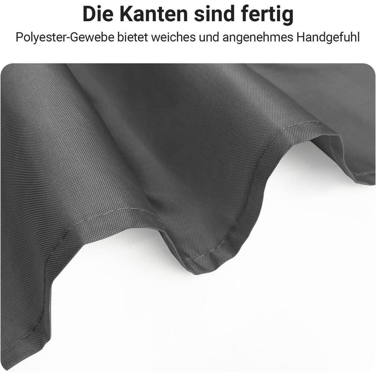 DUSCHVORHANG Dunkelgrau 280 x 200 cm Textil Wasserabweisend Waschbar - Anthrazit, Textil (280/200cm)