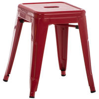 SITZHOCKER Arvida rot - Rot, Metall (40/46/40cm) - TPFLiving