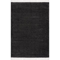 HOCHFLOR-TEPPICH Shaggy Pulpy 100 Schwarz 140x200 cm - Schwarz, Textil (140/200cm) - carpet city