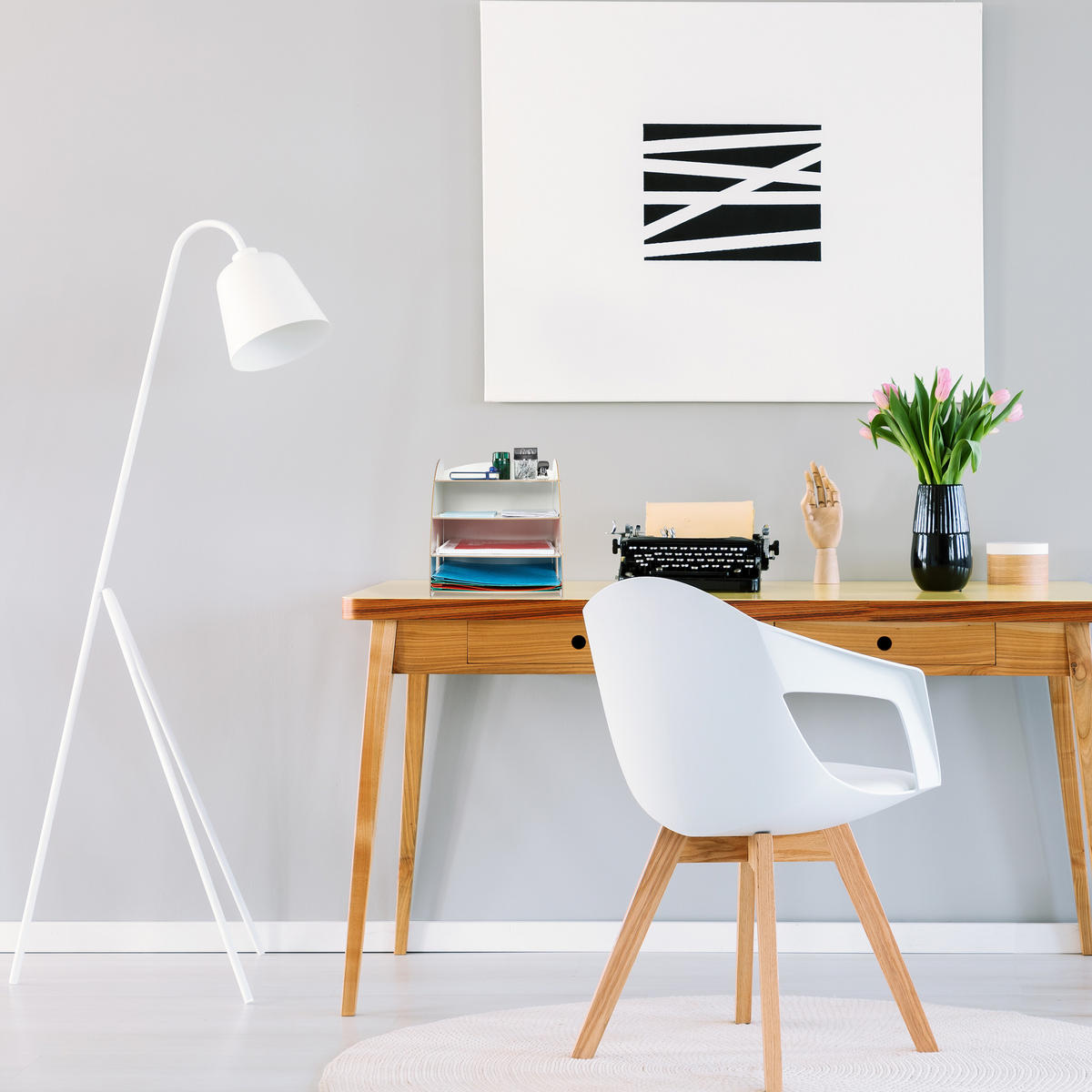 DOKUMENTENABLAGE - Weiß, Holzwerkstoff (25.5/27/34.5cm) - Relaxdays