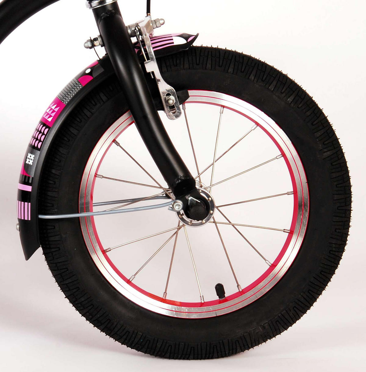 KINDERFAHRRAD Miracle Cruiser - 14 Zoll - Rücktritt + Handbremse - Mattschwarz - Schwarz, Metall (44cm) - TPFSports
