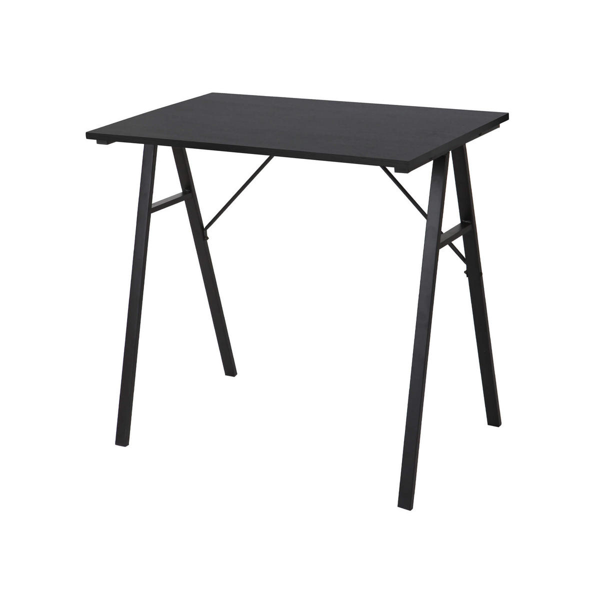 PLATZSPARENDER SCHREIBTISCH Schwarz 50/50/74 cm - Schwarz, Holzwerkstoff (50/50/74cm) - Mobili Rebecca