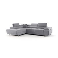 ECKSOFA Monaro Mit Schlaffunktion - Blaugrau, Holzwerkstoff/Textil (275/202cm) - Fun Möbel