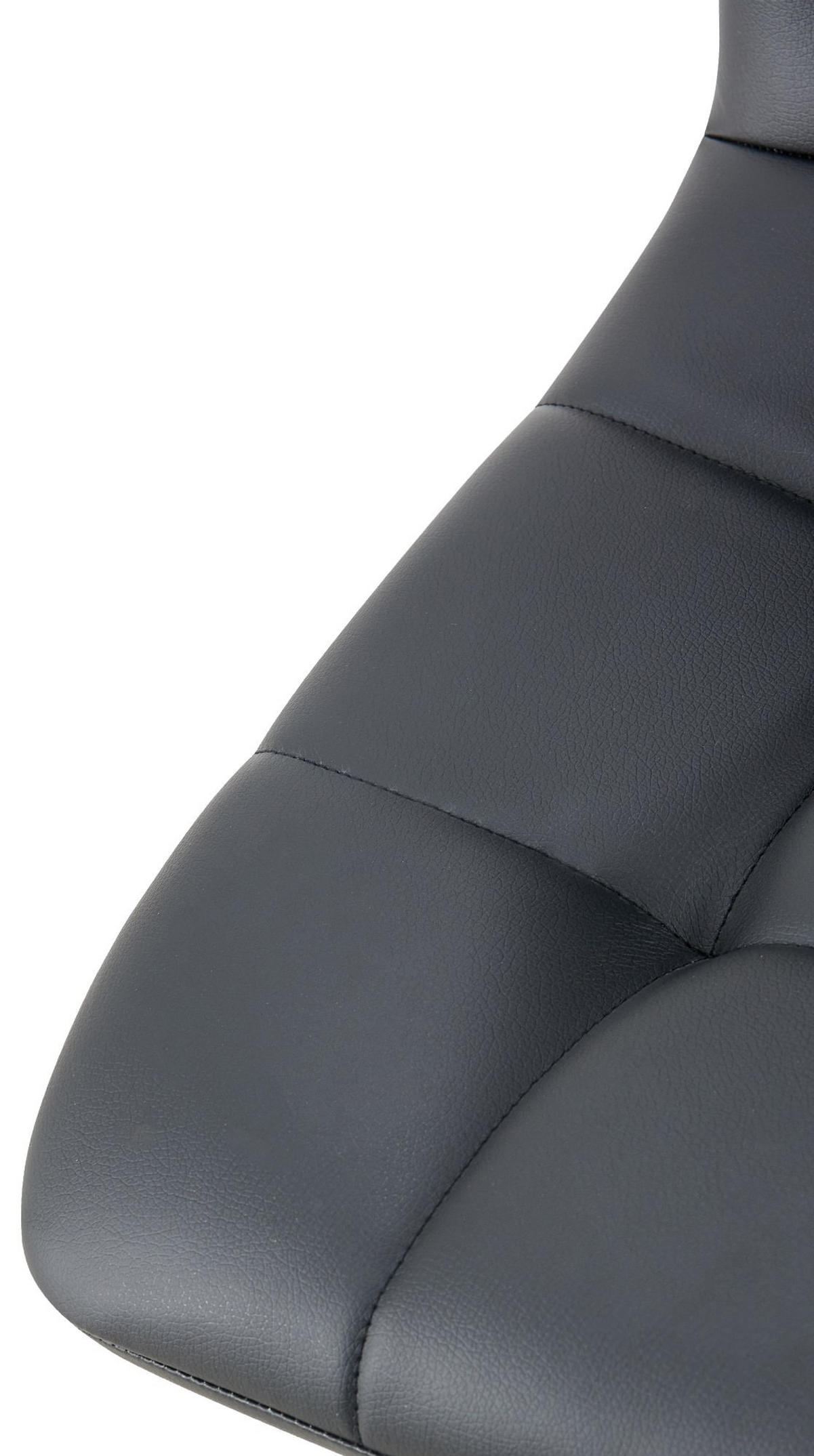 STUHL 4er Set Lederlook schwarz - Schwarz, Textil/Metall (45/84/55cm) - CLP