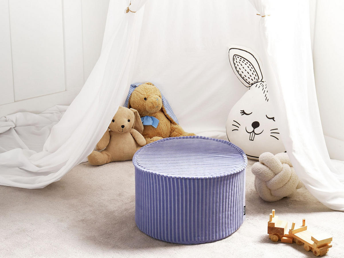 POUF Hellviolett Zikria - Violett, Textil (40/25/40cm) - Beliani