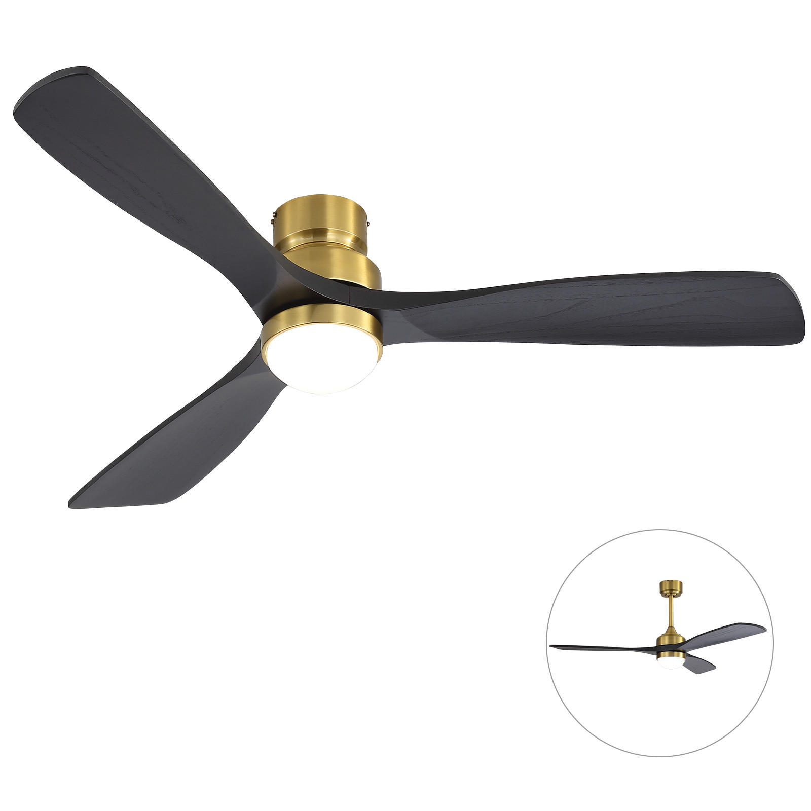Casiva Deckenventilator Schwarz 132.08x28.8x132.08 cm