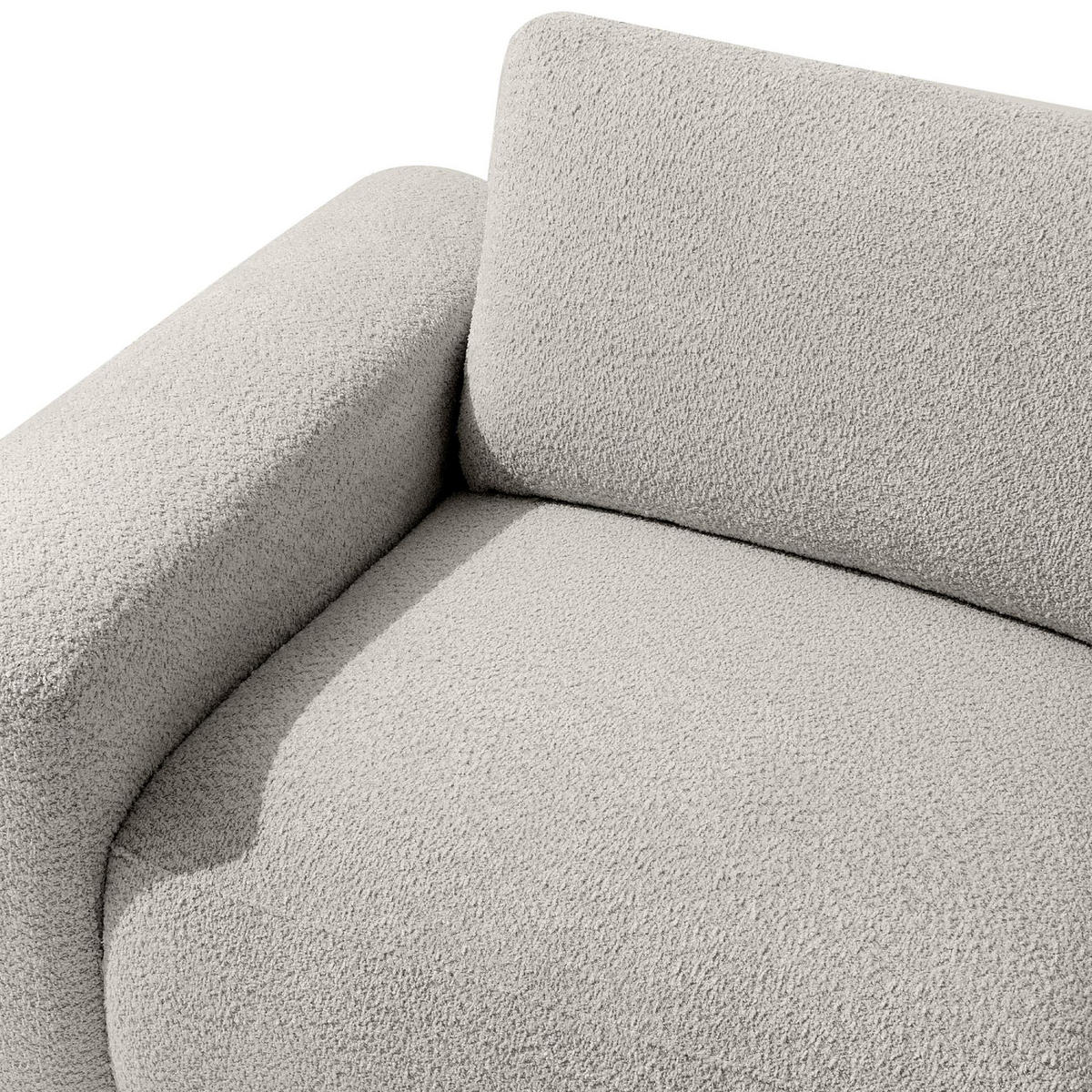 4-SITZER ECKSOFA ZUCCO Boucle links, Hellbraun - Hellbraun, Textil (350/84/105cm) - KONSIMO®