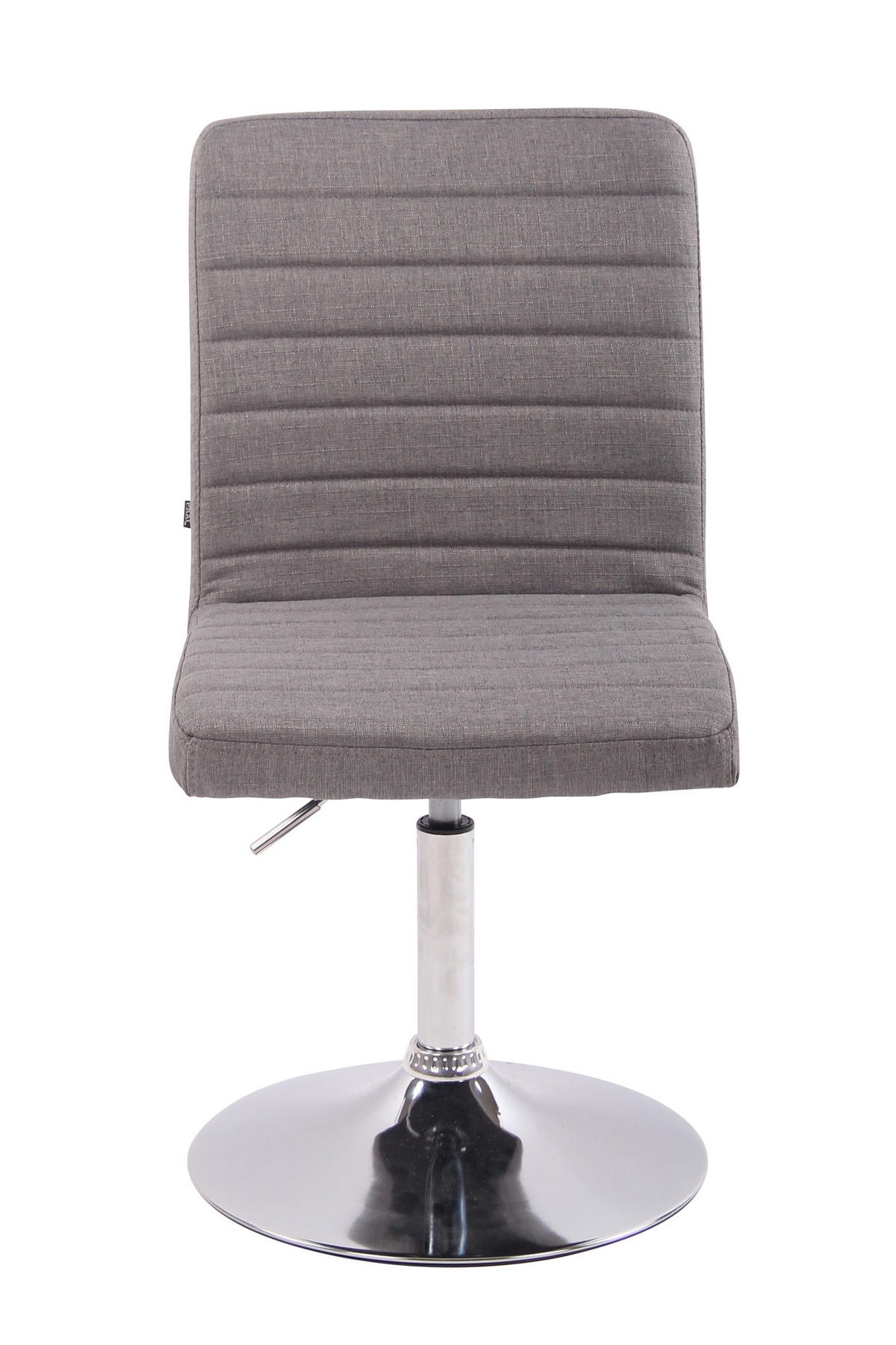 STUHL Stoff grau - Chromfarben/Grau, Textil/Metall (44/81/60cm) - CLP