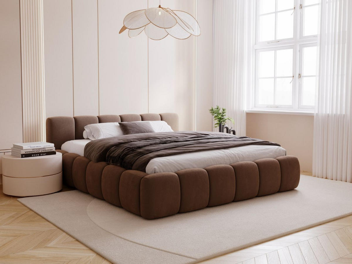 POLSTERBETT Cloud low 200x200 Braun - Braun, Textil (200/200cm) - Graingold