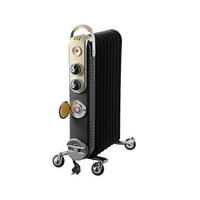 ÖLRADIATOR Drexon AXOS 2000W, Elektrische Heizung, Heizkörper, Heizgerät, mobile Elektroheizung, Elektroheizkörper, Elektro Konvektor, Heizlüfter - Schwarz, Metall (40/11/69.5cm) - JUNG