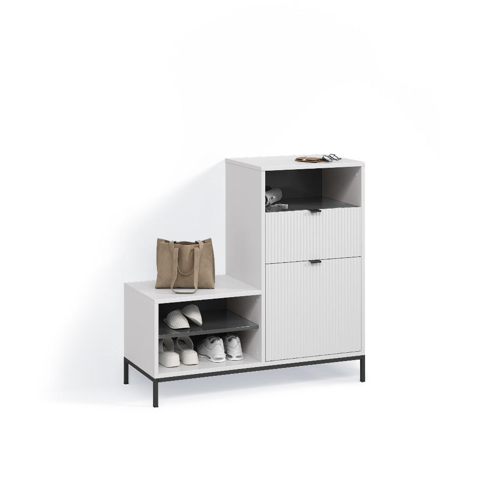 Livinity® Schuhschrank Weiß 100x98.5x40 cm