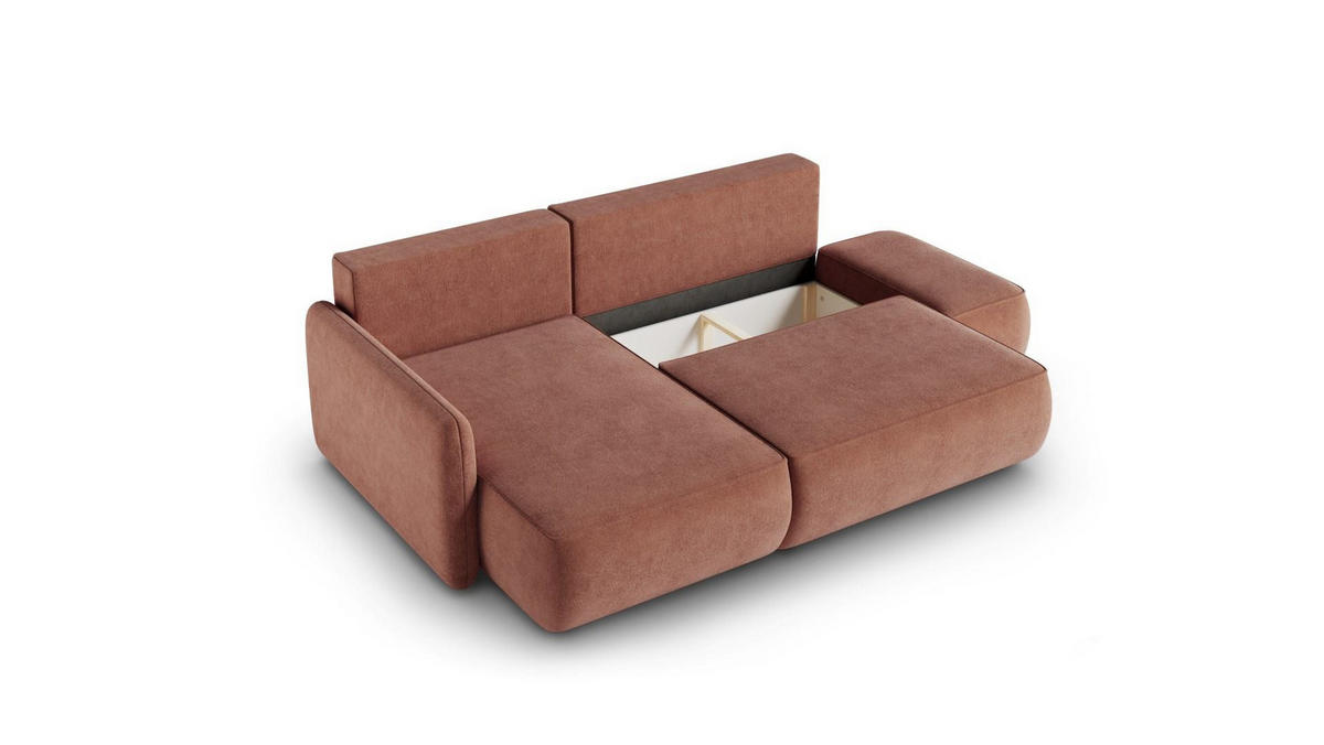 ECKSOFA mit Schlaffunktion Orange - Orange, Textil (229/148cm) - Furnisell