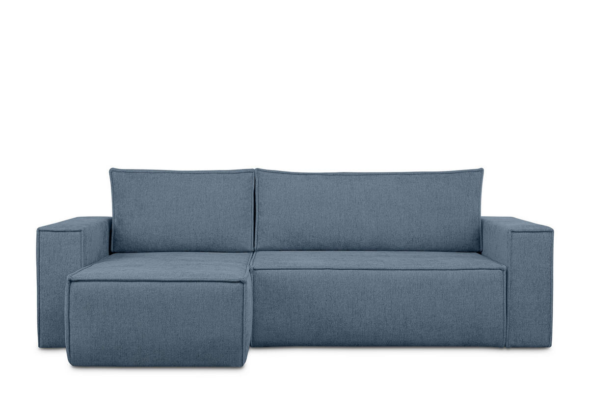 ECKSOFA-LINKS/RECHTS NAPI II mit Schlaffunktion, hellblau - Hellblau, Textil (262/148cm) - KONSIMO®