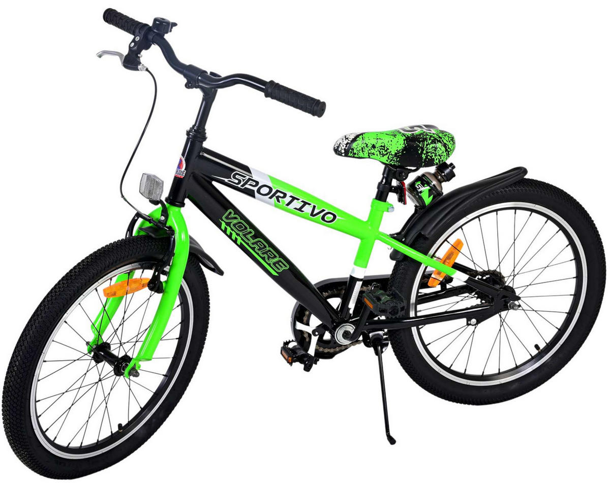 KINDERFAHRRAD Sportivo - Jungen - 20 Zoll - Rücktritt + Handbremse - Grün - Grün, Metall (60cm) - TPFSports