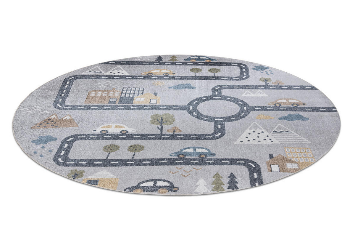 TEPPICH Bono 140 cm - Grau, Textil (140/140cm) - rugsX