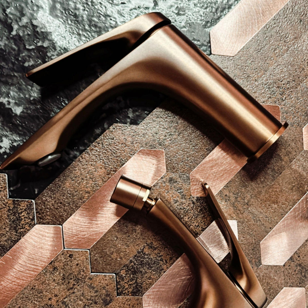 WASCHBECKENARMATUR Rea Avalon Copper Brush High - Kupferfarben, Metall (4.2/30.5/20cm) - REA