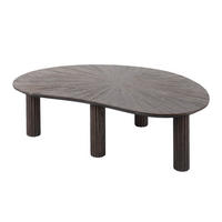 COUCHTISCH GIANNI STELLA Nierenförmiger Lounge-Tisch in dunklem Teak - Braun, Holz (68/110/36cm) - alesvelt