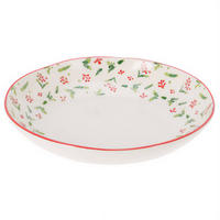 WEIHNACHTSSCHALE Steingut Ø 30 cm - Weiß, Keramik (30/6/30cm) - Home Styling Collection