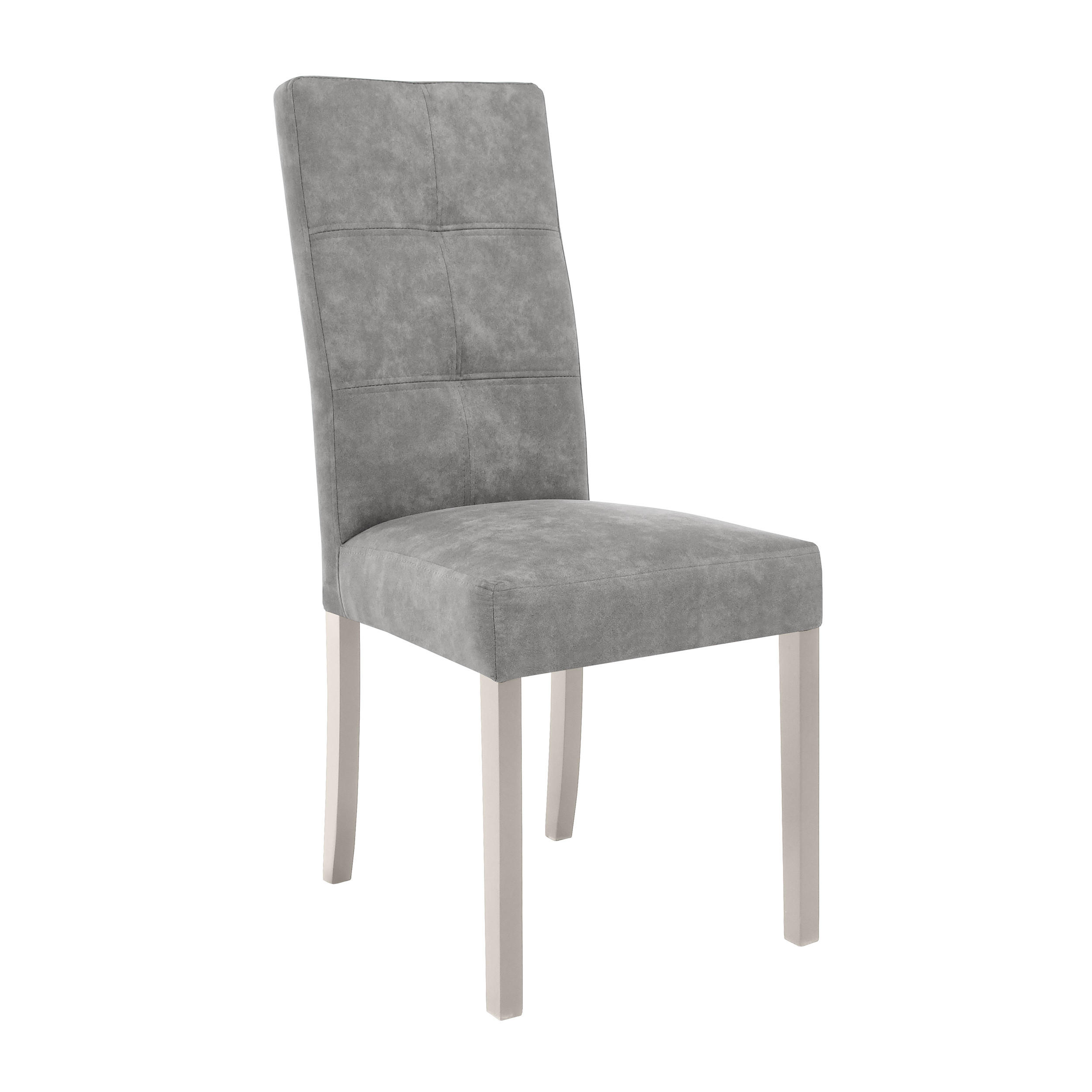 STUHL Solis mit kaschmirfarbenen Holzbeinen, Polsterstuhl, Hellgrau - Kaschmir/Hellgrau, Holz (45/100/42cm) - Beautysofa