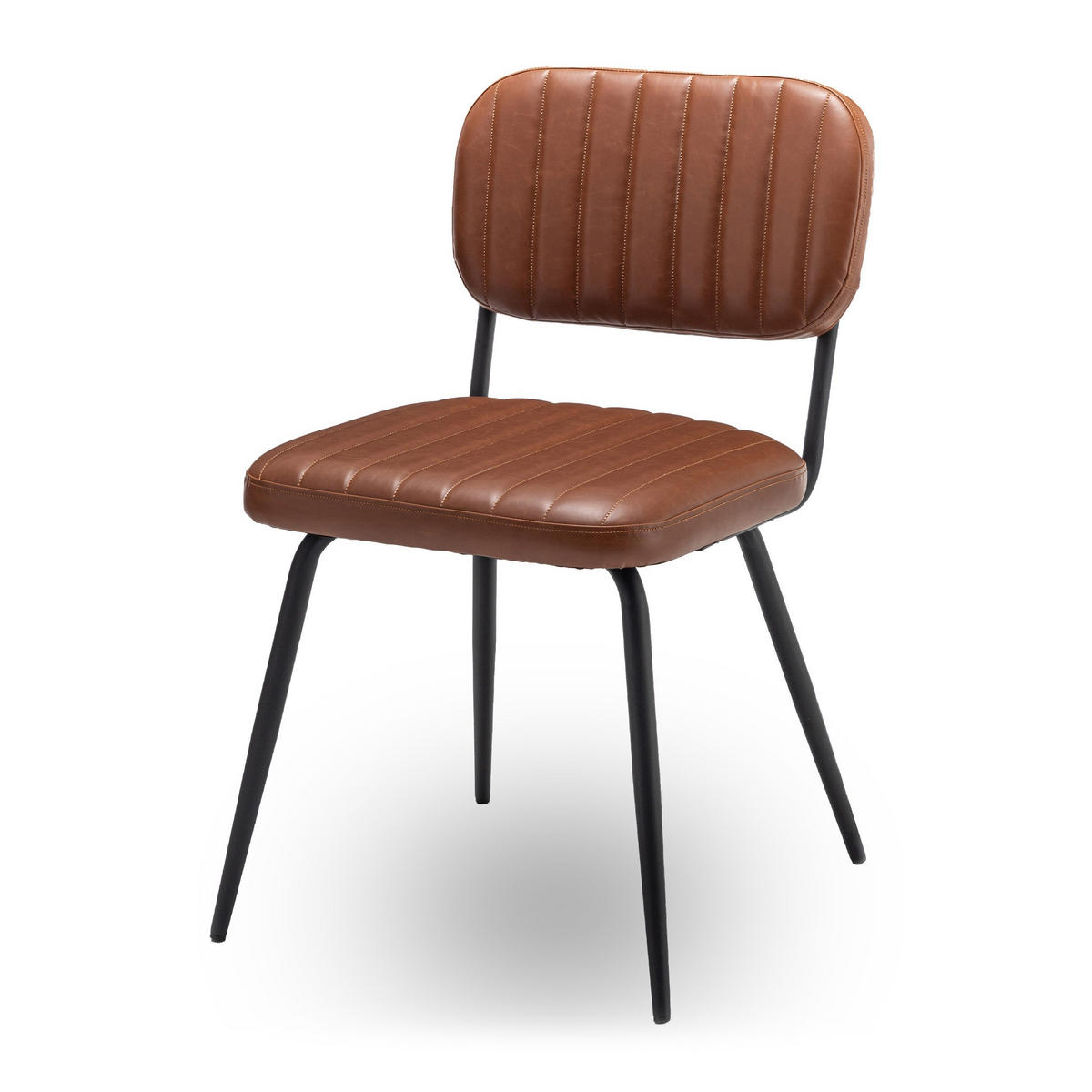 SADA 2 hnědých jídelních židlí, šířka 56 cm - SPARTE - hnědá, textil (45/79/56cm) - Calicosy