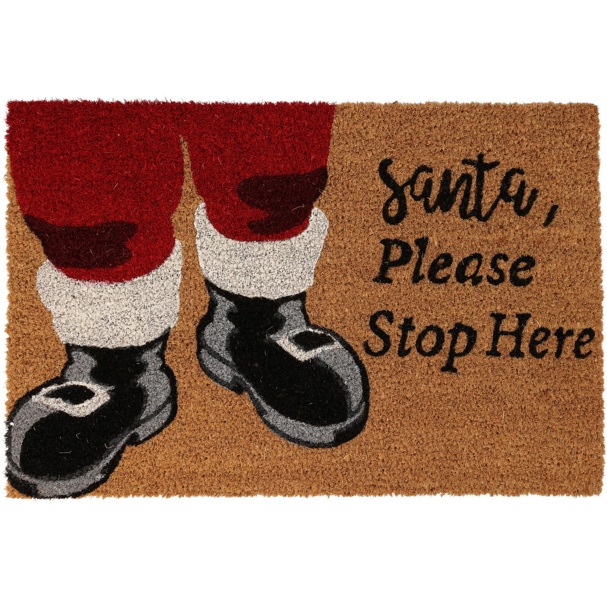 FUSSMATTE Kokosfaser Weihnachten 59/39 cm - Braun, Naturmaterialien (39/1.5/59cm) - Home Styling Collection