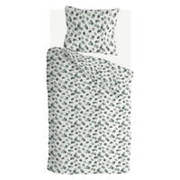 BETTWÄSCHE Byrklund 2-teilig 135x200/80x80cm Spotty Animal Green - Weiß, Naturmaterialien (135/200cm)