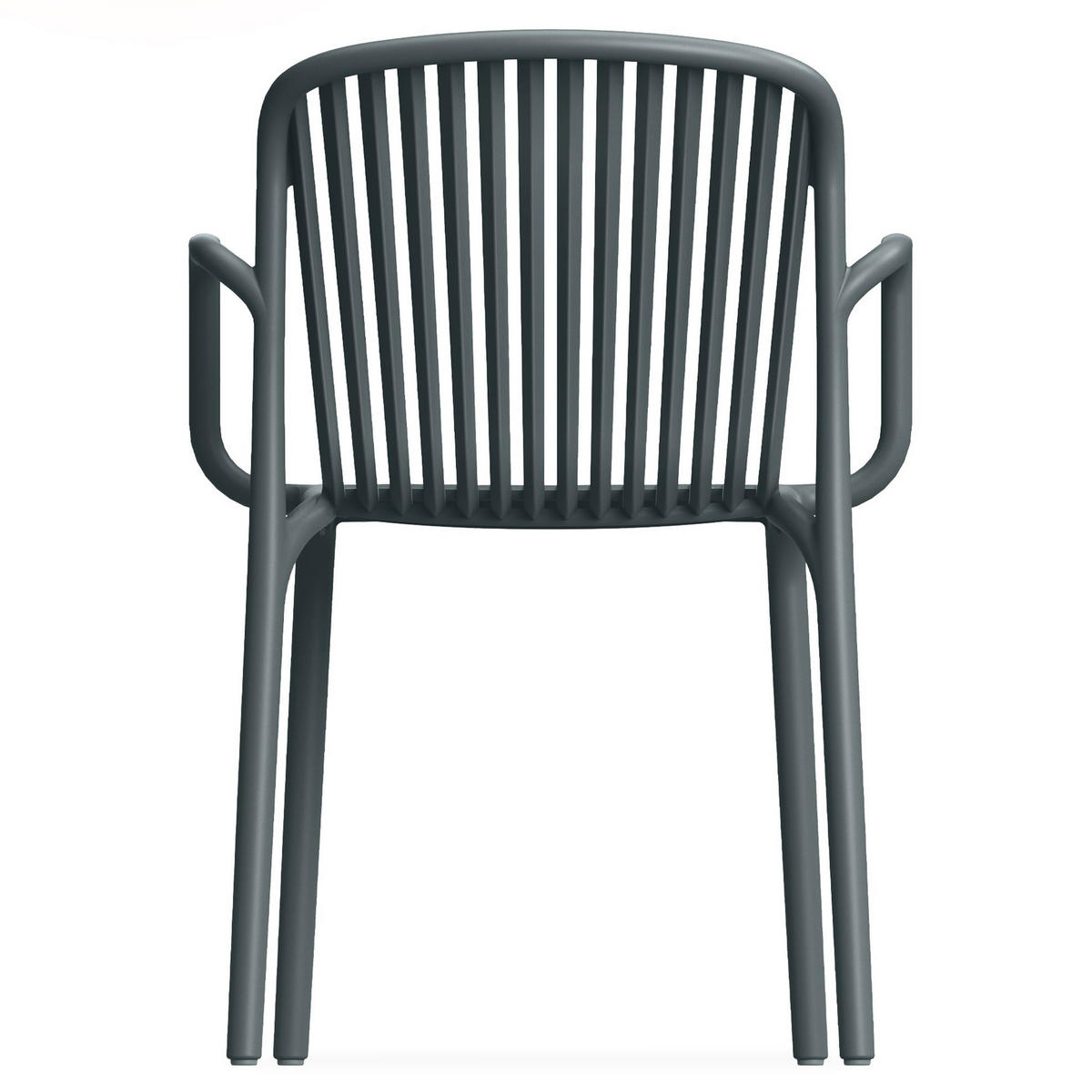 GARTENSTUHL FICCARI 4-er Set, Anthrazit - Anthrazit, Kunststoff (57.5/82.5/53cm) - KONSIMO®