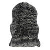 LUXUS SUPER SOFT FELLTEPPICH ASPEN MELIERT SHAPE - Anthrazit, Textil (55/80cm) - Pergamon